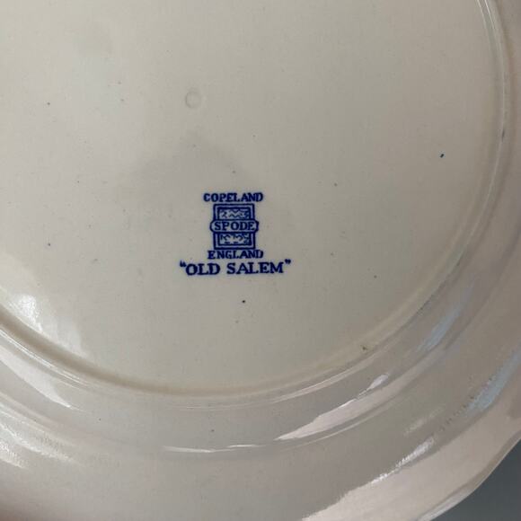 Vintage COPELAND SPODE Old Salem Dinner Plate Scalloped Edge Decorative China - Picture 2 of 8